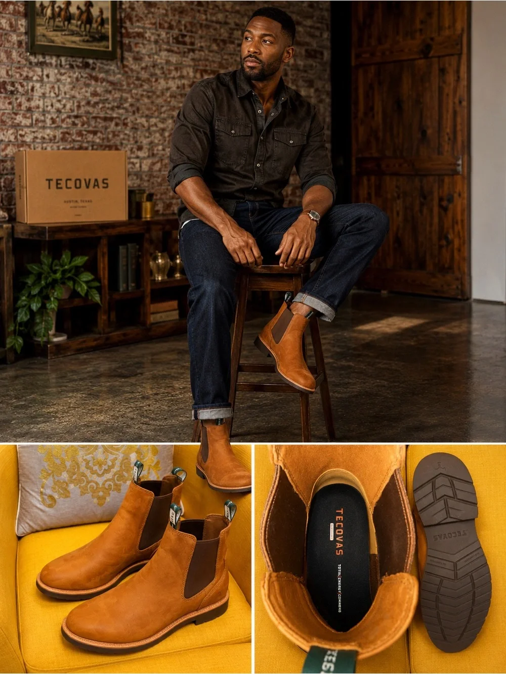 Tecovas Men's Chukka Boots in Brown